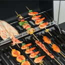 Barbecue a Gas GPL  3 Fuochi 2,8kW con Fornello Laterale Nero