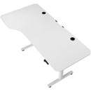 Scrivania Elettrica Regolabile Altezza 160x75x72-117 cm Bianca
