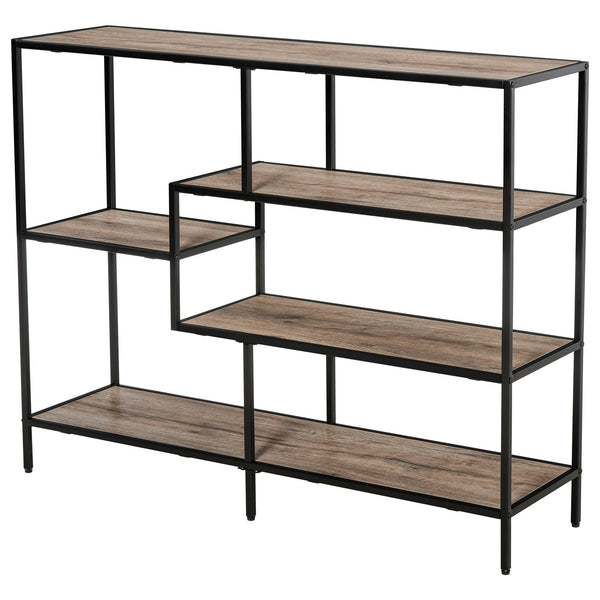 Libreria Scaffale 5 Ripiani 120x32x95 cm in Legno e Metallo Nero acquista