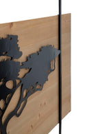 Pannello da Muro Lagos Ferro e Wood Set 3pz 204x2x80 cm in Ferro e MDF Nero e Marrone      