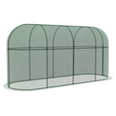 Serra per Piante a Rete con Porta a Cerniera e Picchetti a Terra 3x1x1,5m  Verde
