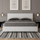 Letto Matrimoniale Testata Dritta Demas Frassino Bianco Varie Misure