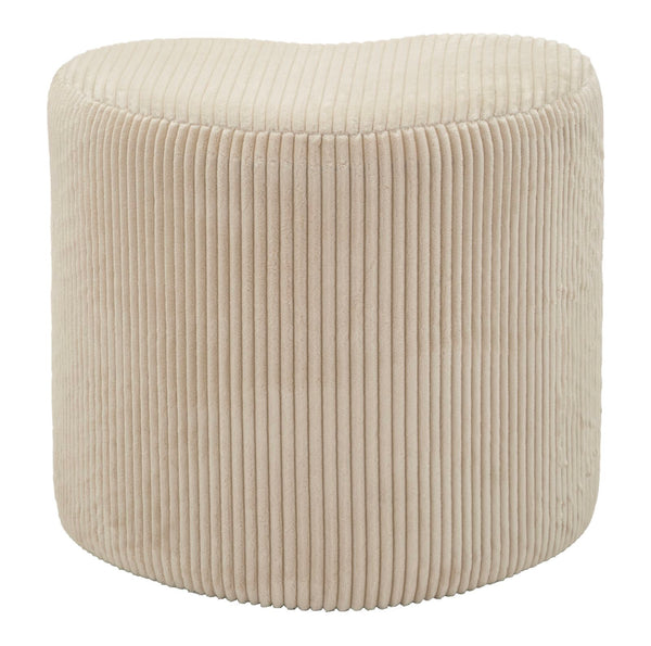 prezzo Puff Heart Dublino 49x45x42 cm in MDF e Spugna e Poliestere Bianco
