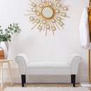 Panca Fondo Letto 102x35x51 cm con Braccioli Arrotolati Grigia   