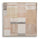 Stampa Dipinta su Tela Lignes con Cornice 60x3x60 cm in Pino e Tela e Plastica
