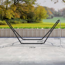 Supporto per Amaca 278x97x112 cm Regolabile e Antiscivolo con Ganci a S in Acciaio Nero      