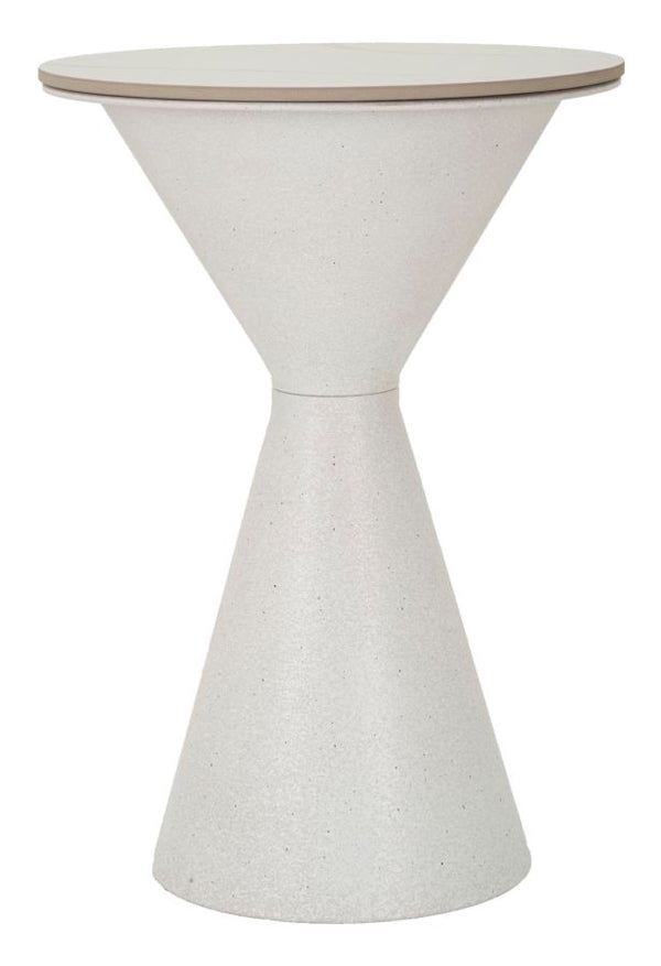 Tavolinetto White Double Ø44x63 cm in Ferro e Ceramica Bianco online