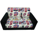 Divano 2 Posti Divanetto Attesa Design in Similpelle e Tessuto Renier Kube London