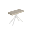 Consolle Allungabile 90-300x40x77 cm Saki Cashmere Gambe Bianche 