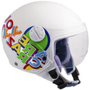 Casco Demi-Jet per Bambini Visiera Sagomata CGM Sport 205G Bianco 