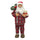 Babbo Natale Pigiama Rosso Scozzese H110 cm con Mini Lucciole e Suoni