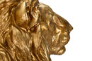 Statua Leone 67x80x36,5 cm in Poliresina Oro