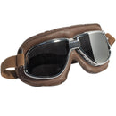 Occhiali per Moto in Similpelle Lenti Specchiate CGM Oldstyle 705V