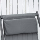Set 2 Sedie Sdraio 96,5x58x91,5 cm in Alluminio Grigio