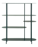 Libreria Saturno Ottanio 118x31x139 cm in Metallo Verde acqua      