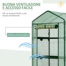 Serra da Giardino 4 Ripiani 69x49x158 cm in Acciaio Verde