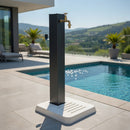 Fontana da Giardino con Base in Cemento 45x45x97 cm Antracite