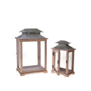 Set 2 Lanterne in Legno H 47 cm