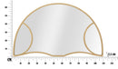 Specchio Sunshine 110x2,5x66 cm in Ferro e MDF Oro