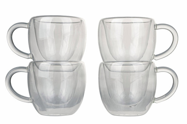 prezzo Set 4 Tazzine Caffè con Manico in Vetro Incamiciato 90 ml Villa d'Este Home Tivoli Moka