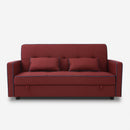 Divano Letto 185x90x92 cm in Tessuto Rosso