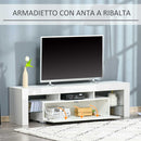 Mobile TV con Luci a LED 160x35x45 cm per TV fino a 65 Bianco
