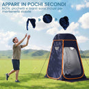 Tenda Doccia Pop-Up Impermeabile con Tetto Rimovibile, in Poliestere 190T e Acciaio, 152x152x200 cm, Blu Scuro      
