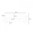 Divano Letto Clic Clac 182x64x80 cm in Tessuto Rosso