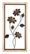 Pannello Legno Girish A 30x2,5x60 cm in Ferro e MDF Marrone e Nero      