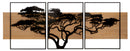 Pannello da Muro Lagos Ferro e Wood Set 3pz 204x2x80 cm in Ferro e MDF Nero e Marrone      