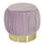 Puff Contenitore Paris Rosa Ø41x41 cm Legno Spugna e Velluto Sintetico Rosa e Oro