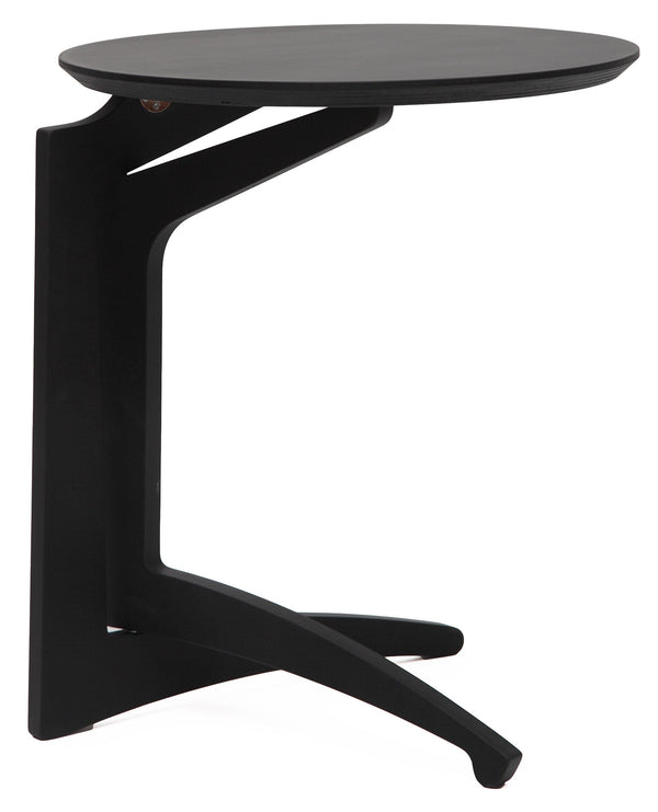 Tavolino Pieghevole da Salotto Ø43x51 cm in Legno Nero prezzo