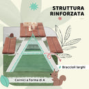 Set Tavolo da Picnic per Bambini 3-8 Anni 89x79x50 cm con Panche in Legno Marrone      