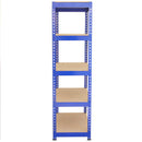 Set 3 Scaffali Senza Bulloni 90x50x180 cm in Acciaio Blu  