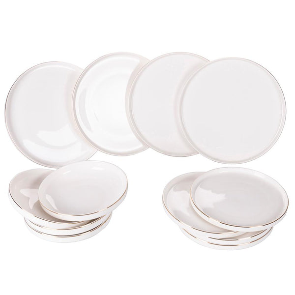 sconto Servizio Piatti 12 Pezzi in New Bon China VdE Tivoli 1996 Luxury White