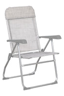 Spiaggina da Giardino 66x60x104 cm in Alluminio e Textilene Grigio