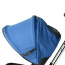 Passeggino Triciclo per Bambini con Maniglione e Tettuccio Nero e Blu 
