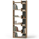 Libreria a 6 Ripiani 60,5x22x162,5 cm Scaffalatura Verticale Moderna Quercia e Antracite    