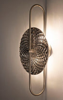 Lampada da Muro Silvery 28x15x54 cm in Vetro e Ferro Argento      
