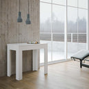 Consolle Allungabile in Legno H76,5x47x90/297cm 5 Allunghe Itamoby Magix Bianco Lucido Classica