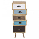 Cassettiera Colorado 40x36,5x99 h cm in Legno Multicolor