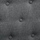 Poltrona Imbottita con Braccioli 73x70x86 cm in Lino  Grigia