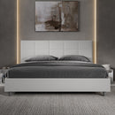 Letto Matrimoniale Imbottito in Similpelle Mika Bianco Varie Misure