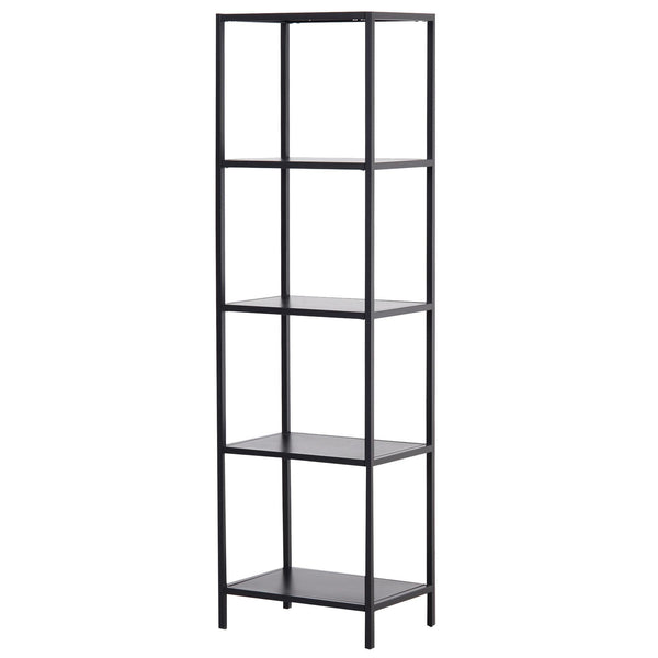 Libreria Scaffale 5 Ripiani in Metallo Nero 51x36x175 cm prezzo