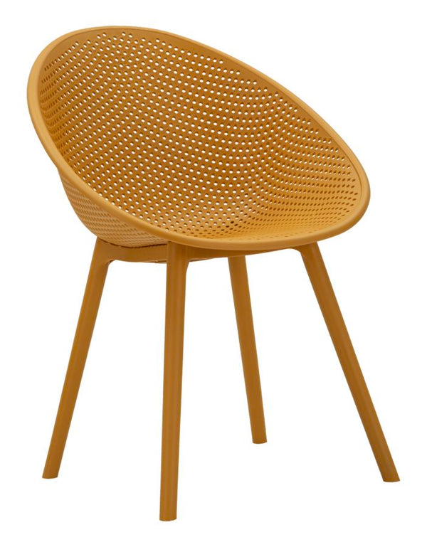 Sedia Ibiza Senape Set 2 Pz 59x59x83 cm in Polipropilene Senape prezzo