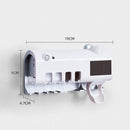 Sterilizzatore UV con 4 slot portaspazzolini dentifricio a ricarica solare USB Bianco