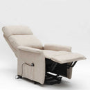 Poltrona Alzapersona Elettrica 2 Motori 73x94x103 cm in Tessuto Beige