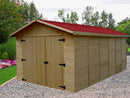 Box Auto Garage da Esterno 2,8x4,8 m Senza Pavimento in Legno Picea Massello 16mm Eden