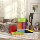 Set 7 Costruzioni Morbide per Bambini da 1-3 Anni in Schiuma e Pelle PU Multicolore      