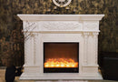 Camino Elettrico da Pavimento 116x150x33 cm Effetto Fiamma 1500W Montecarlo mini Marrone